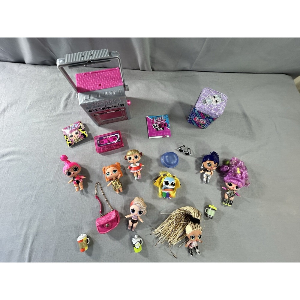 Bullistoy L.O.L. Surprise Dolls And Accessories Lot Of 19 Has Wear LOL Remix